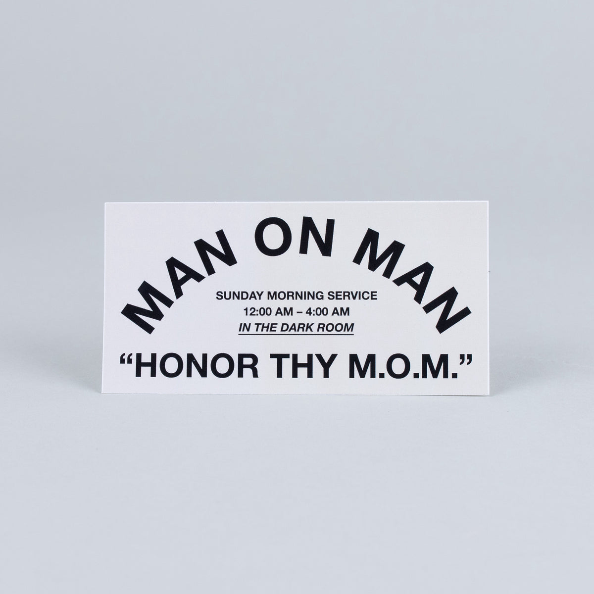 MAN ON MAN - Sunday Service Sticker