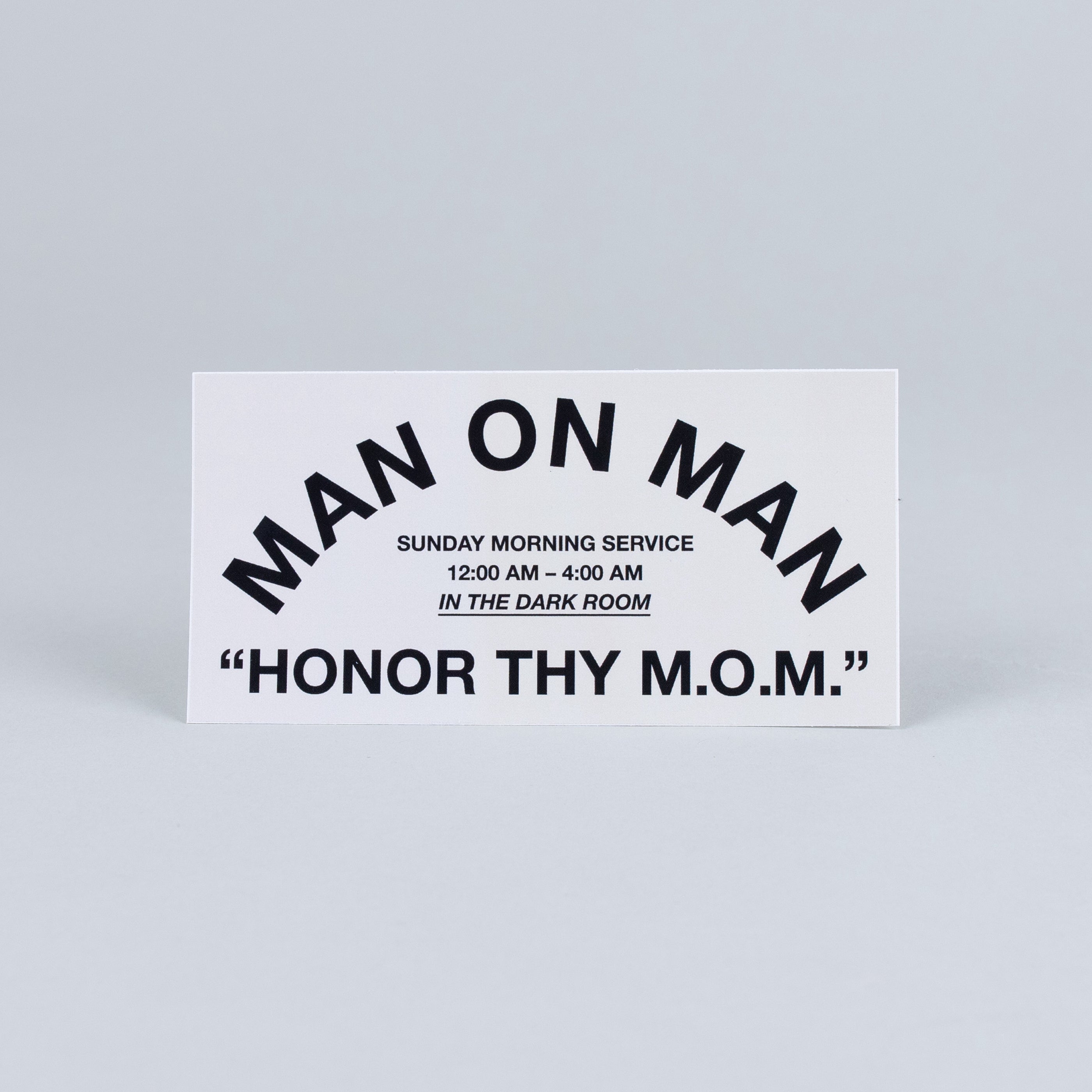 MAN ON MAN - Sunday Service Sticker