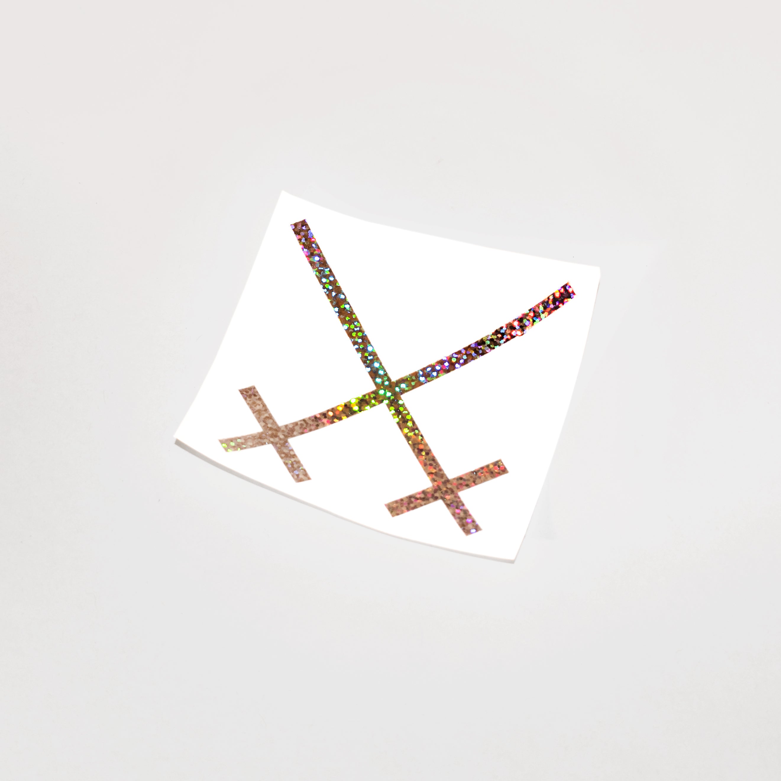 Xiu Xiu - Xiu Xiu Die-Cut Logo Sticker (Holographic Sparkle Foil)