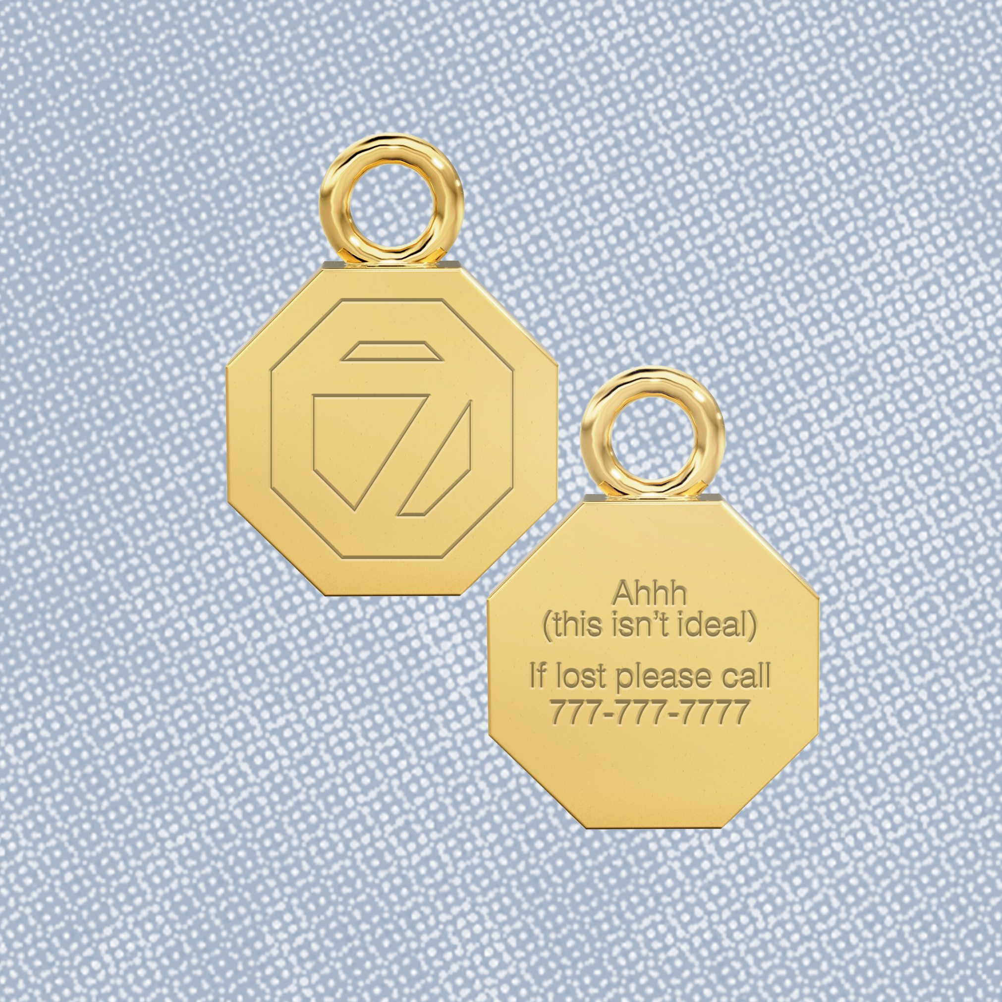 Good Morning - GM7 Dog Tag Keychain