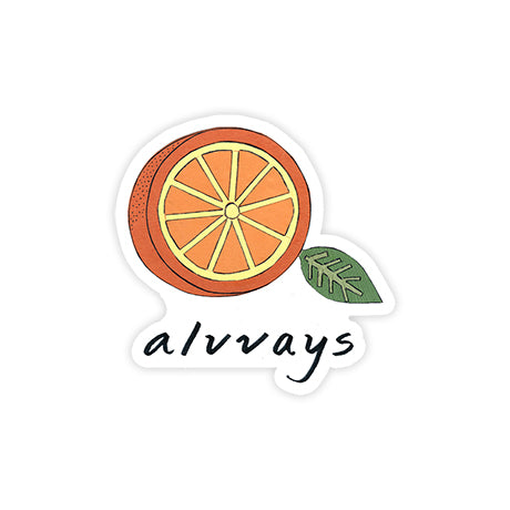 Alvvays - Half Orange Sticker (Die-Cut)