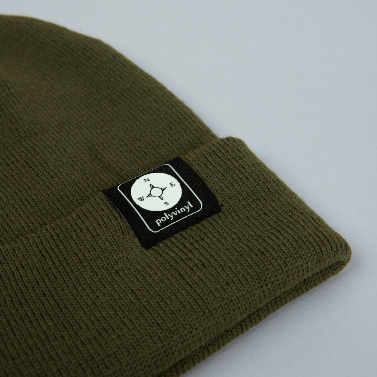 Polyvinyl - Polyvinyl Woven Label Beanie (Olive)