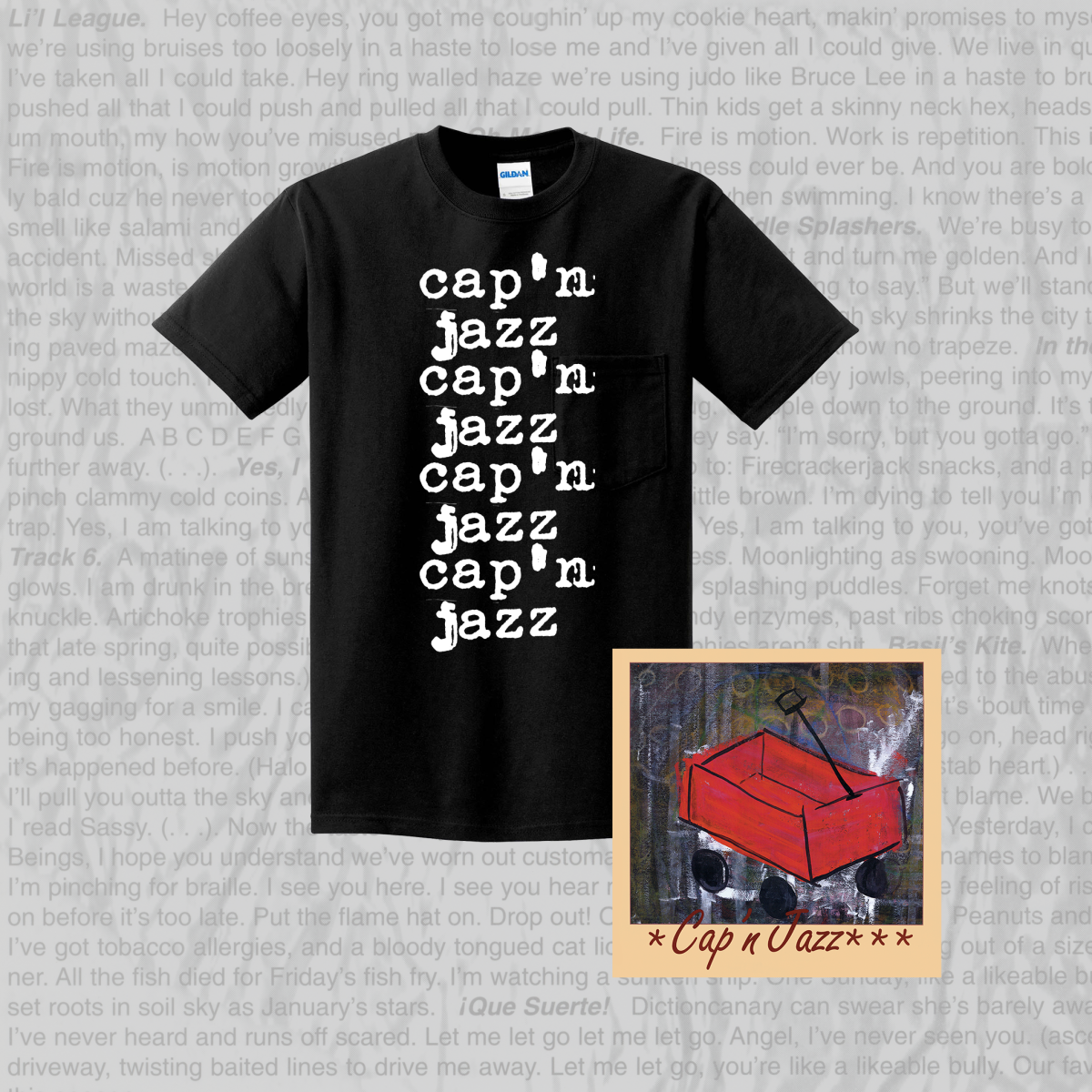 Cap'n Jazz - Shmap'n Shmazz + Typewriter T-Shirt Bundle