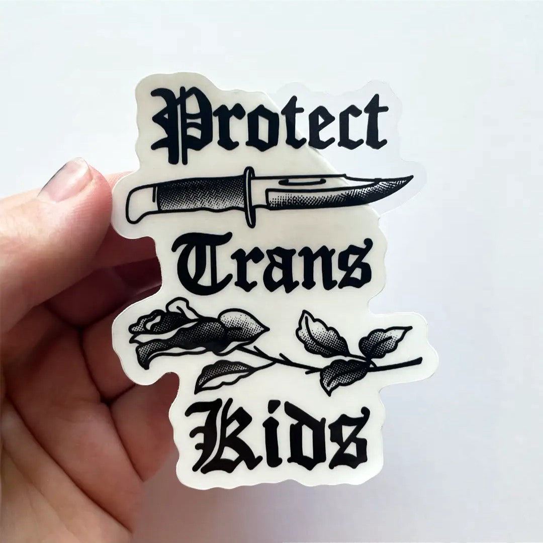 Transfigure Print Co. - Protect Trans Kids Clear Sticker